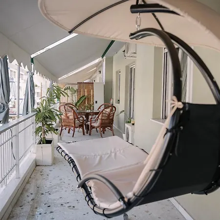 Apartmán 3cs Ampelokipoi Comfy Flat Ft Patio Airport Direct Day N Night *